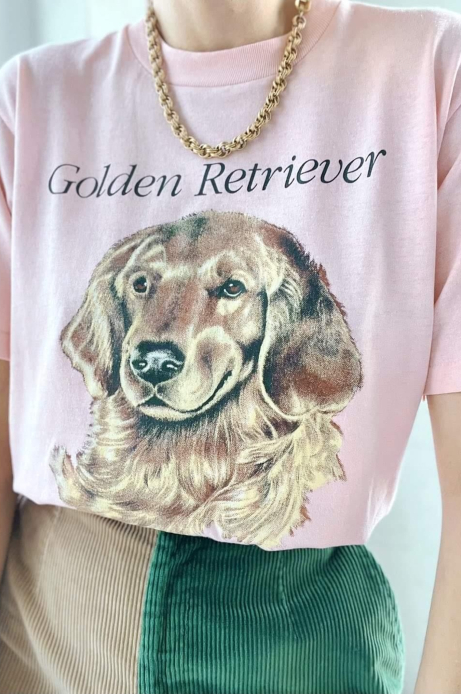 golden retriever tee - THRIFTWARES