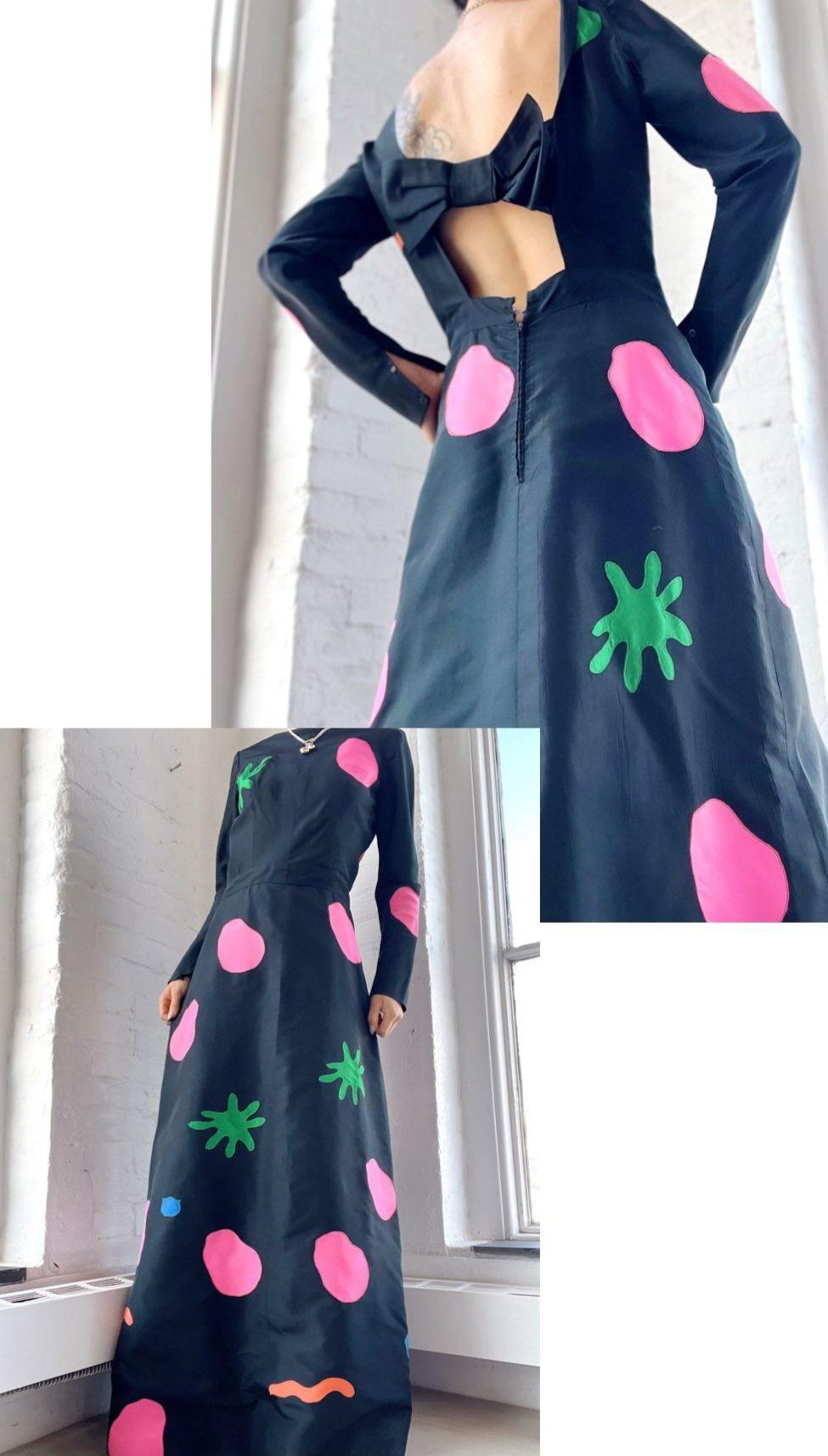 Louis Feraud silk bow dress - THRIFTWARES