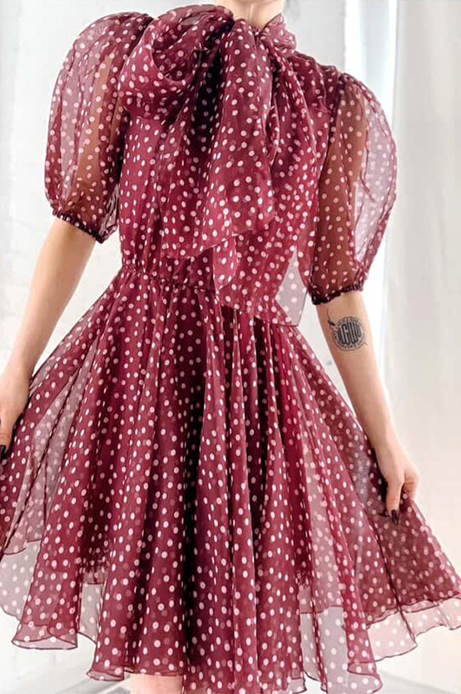 Dolce & Gabbana polka dot silk organza & slip dress - THRIFTWARES